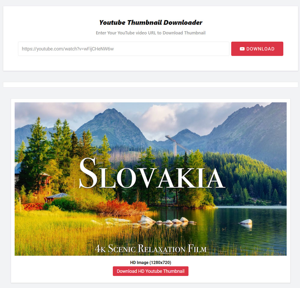 YouTube Thumbnail Downloader